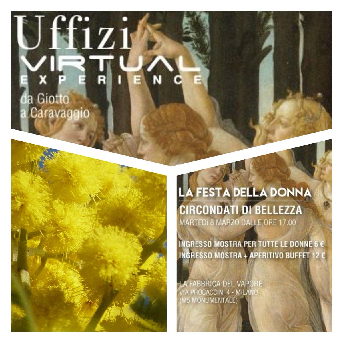 UffiziVirtualEx's tweet photo. #8marzo auguri a tutte le #donne da #uve2016 oggi ingresso a 6€ e #aperitivo @Milanoguida @eventiatmilano #Milano https://t.co/HmLyWgJFtd