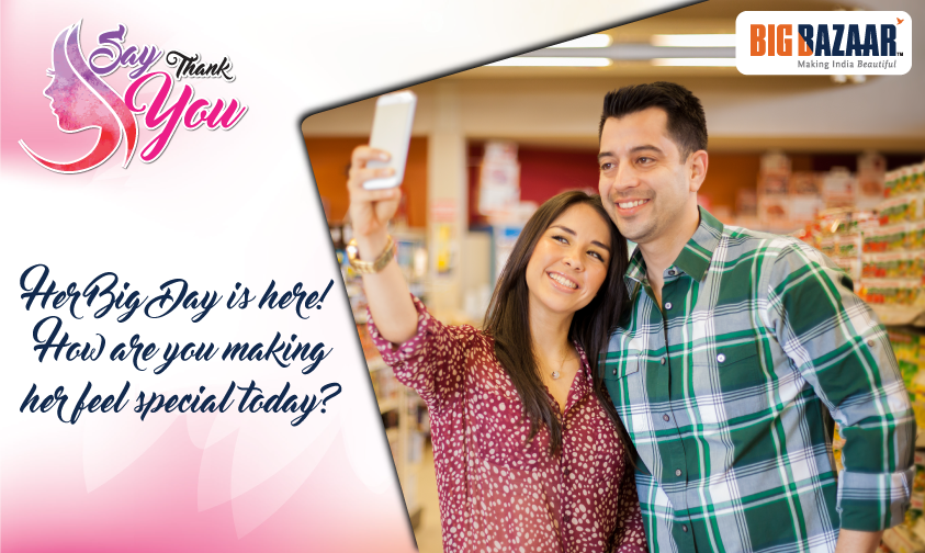 BigBazaar's tweet photo. Post a selfie of you celebrating her this Women's Day with #SayThankYou &amp; you might win a Rs.1000 voucher! https://t.co/uF4ePigPx0