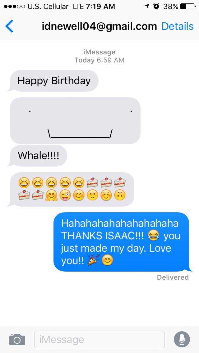 megan8oswald's tweet photo. Got a whale for my 20th birthday. Beat that. 😄😜 https://t.co/710Ck7aMhE