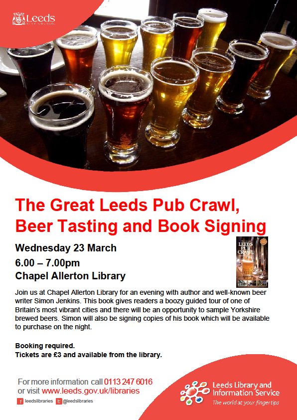 beer tasting at #chapelallerton <a href="/leedslibraries/">Leeds Libraries</a> anyone? <a href="/RegentChapelA/">The Regent</a> <a href="/Mustardpot/">The Mustard Pot</a> <a href="/FurtherNorth/">Further North</a> <a href="/TheWoodsLeeds/">The Woods</a>
