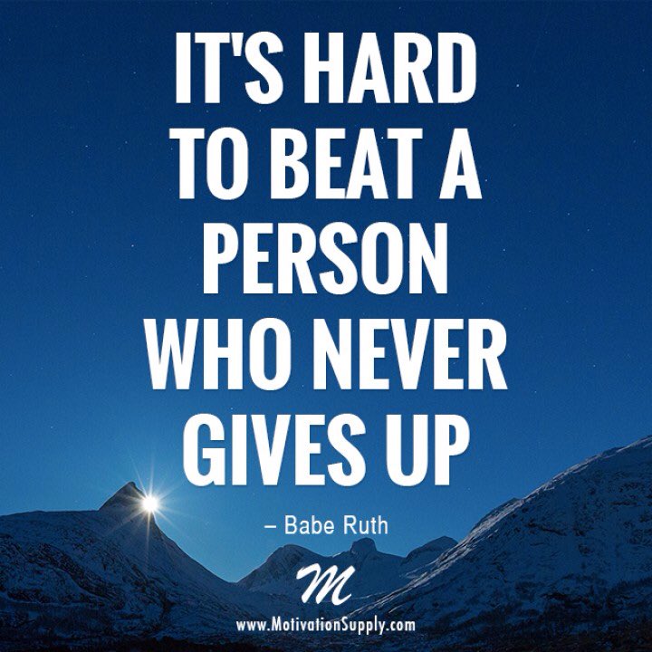 DrewAdvertising's tweet image. Don't give up. #BabeRuth