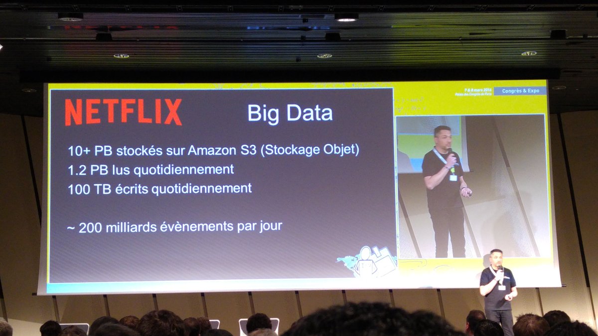 ApgarConsulting's tweet photo. Netflix hébergé sur Amazon consomme 30% de la bande passante US à lui seul un soir de sortie de série #bigdataparis https://t.co/6WSeaIf7FF