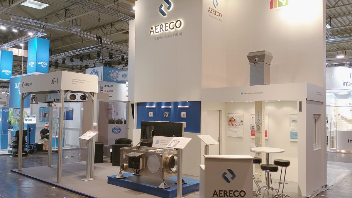Unser Stand steht wir freuen uns ab morgen auf Ihren Besuch auf der #SHKessen #SHK #Essen #Lüftungstechnik #WRG #AWN