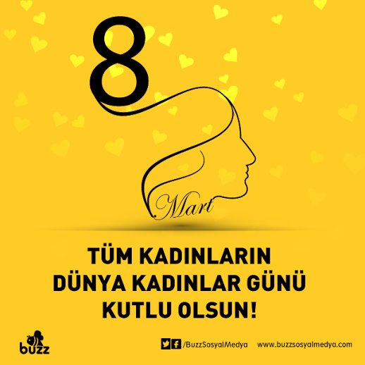 Tüm kadınların dünya kadınlar günü kutlu olsun.
#8MartKadınlarGünüMesajım #KadınHayattır #8Mart