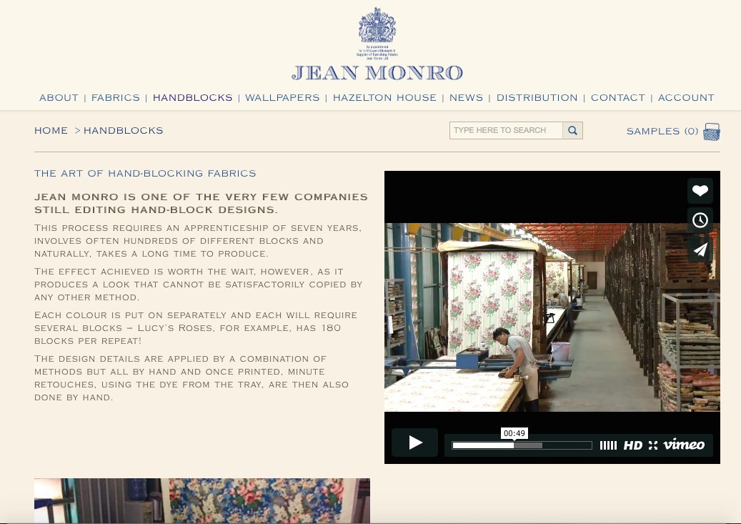 turnellandgigon's tweet image. Head over to @Jeanmonroprints website to watch a fascinating behind the scenes video about #handblocks