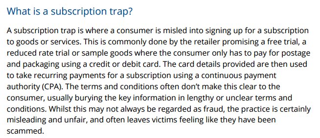 Richardw9427's tweet photo. #SubscriptionTrap #LockedIn @CitizensAdvice https://t.co/s7GlMYjEJf