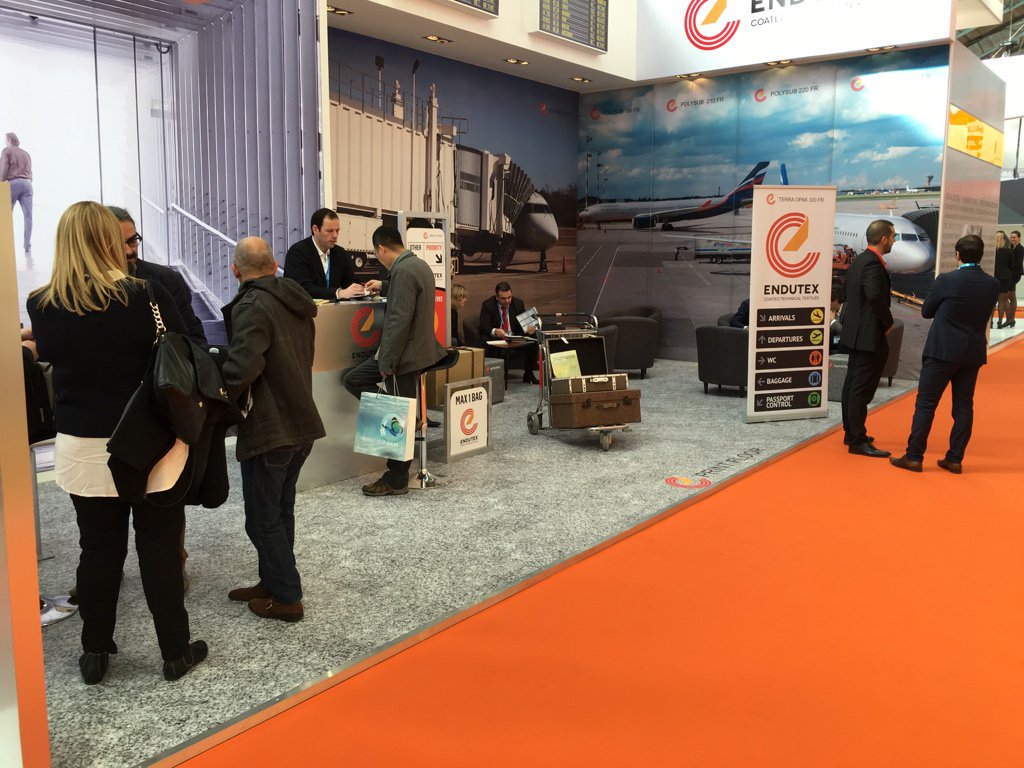 One hour into the show and it is getting busy already. Make sure to visit us to see new textiles #FESPA2016 #Fespa