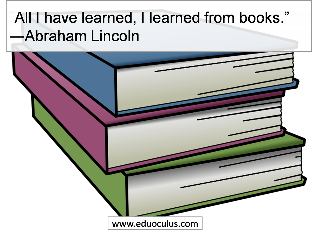 EduOculus's tweet photo. "All i have learned, i learned from book". - Abraham Lincoln https://t.co/7poyL5p7BG