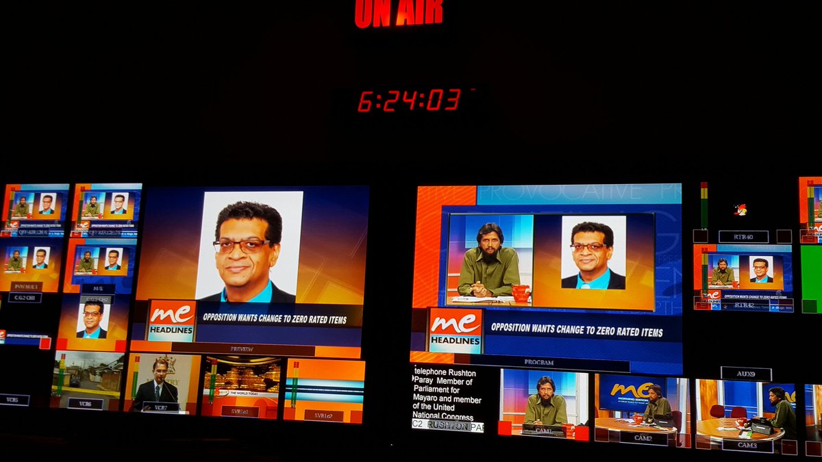 AGulstonTV6's tweet photo. Mayaro MP Rushton Paray joins us via telephone #TV6ME on @tv6tnt #EmergencySitting #ZeroRatedItems https://t.co/w6c15qNO5s