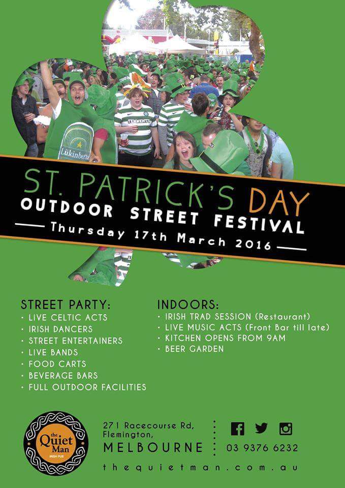ZeoN_Music's tweet photo. it's almost that time again. we will be playing @TheQMMelbourne from 6pm St Patrick's Day. its guna be a cracker! https://t.co/HxA5bJRJ0e