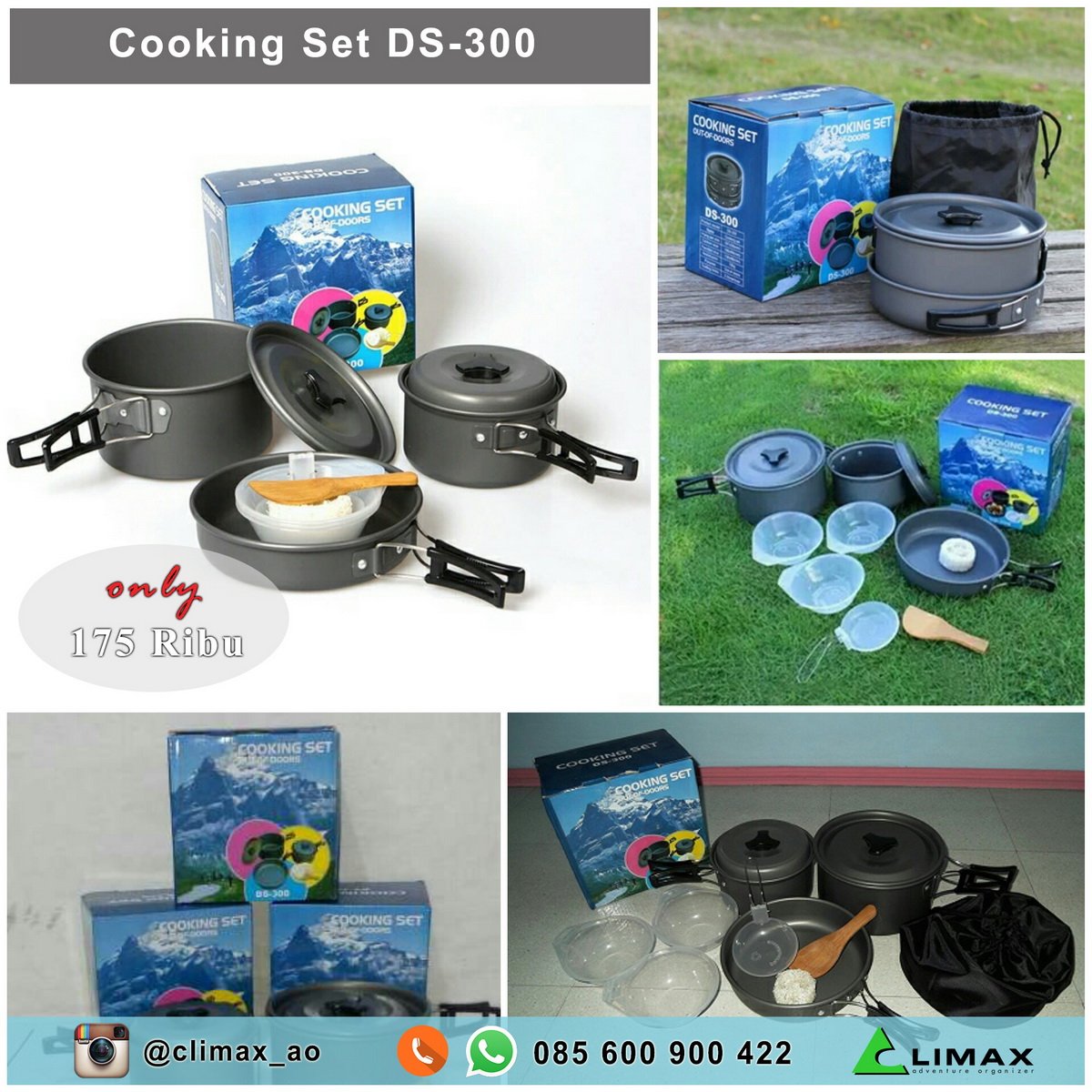 climax_ao's tweet image. [WTS] Nesting / Cooking Set DS-300 only IDR 175 Ribu | Contact Us: 085600900422 #cookingset #ds300 #salegear #oanc