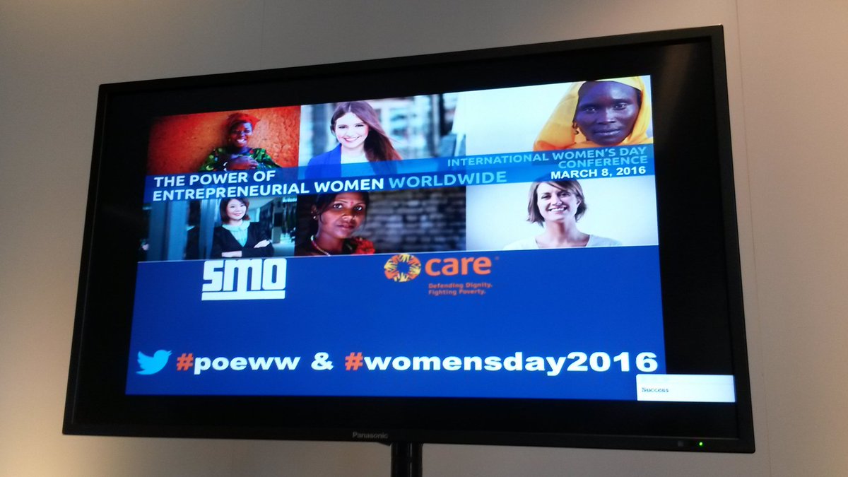 SMO en @CARE_Nederland slaan vandaag de handen ineen op #POEWW  conferentie <a href="/NewWorldCampus/">New World Campus</a> #InternationalWomensDay