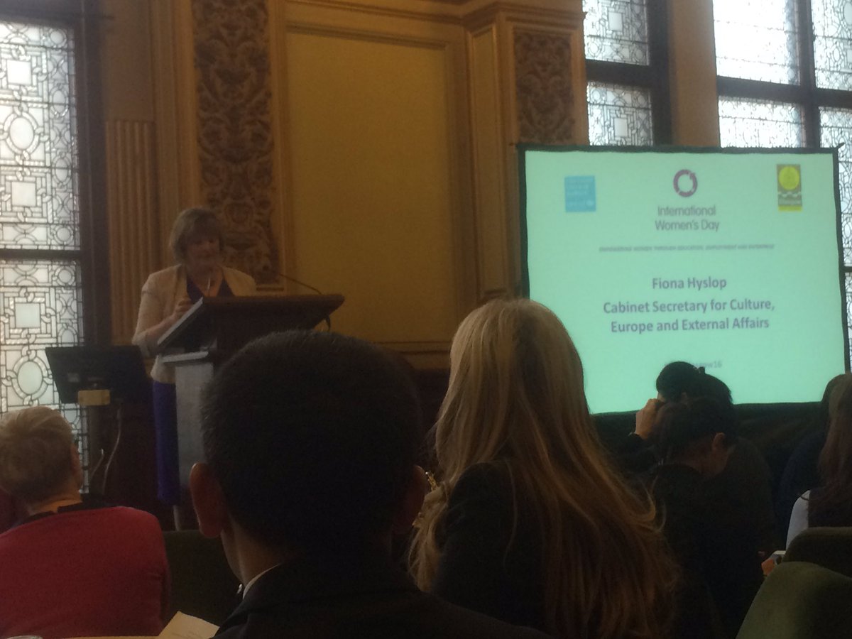Readalot6's tweet photo. @FionaHyslop reconfirms global work 2 end gender inequality not just today, but everyday #IWD2016 &amp; @Aireland0805 https://t.co/niyXmMQCZS