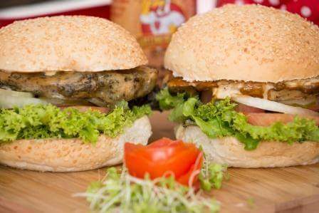 Our chicken burgers are sure to sort out that growl in your stomach.