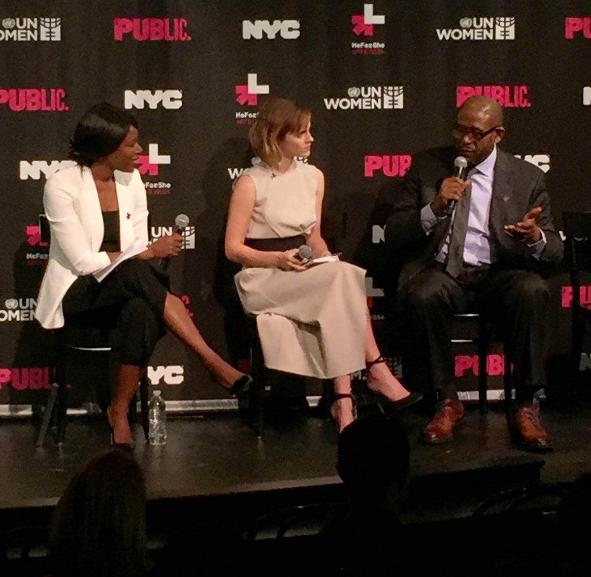 NewYorkInsider's tweet photo. "When women are involved in peacekeeping, the peace is more sustainable." -@EmmaWatson, w/ @ForestWhitaker #unwomen https://t.co/mNHAu7IXyM