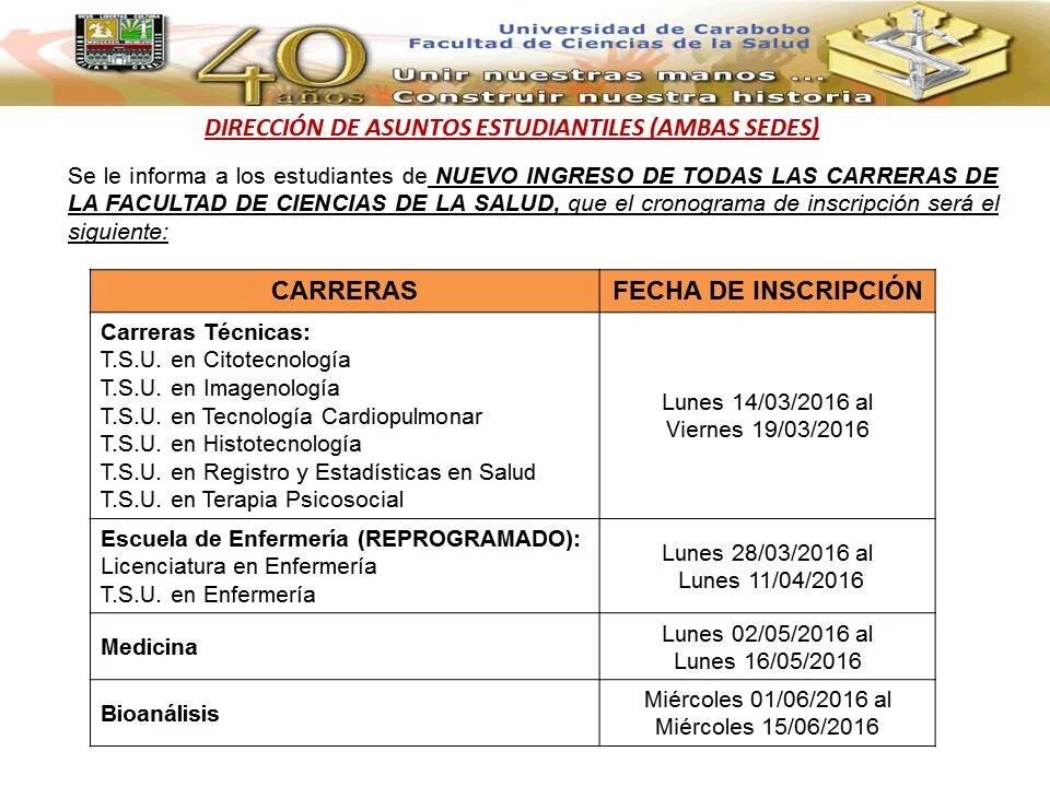 GenteUC's tweet photo. Cronograma de inscripción NUEVO INGRESO 2016 #FCSUC https://t.co/LoDJwwSSeC https://t.co/sWEMAYplql