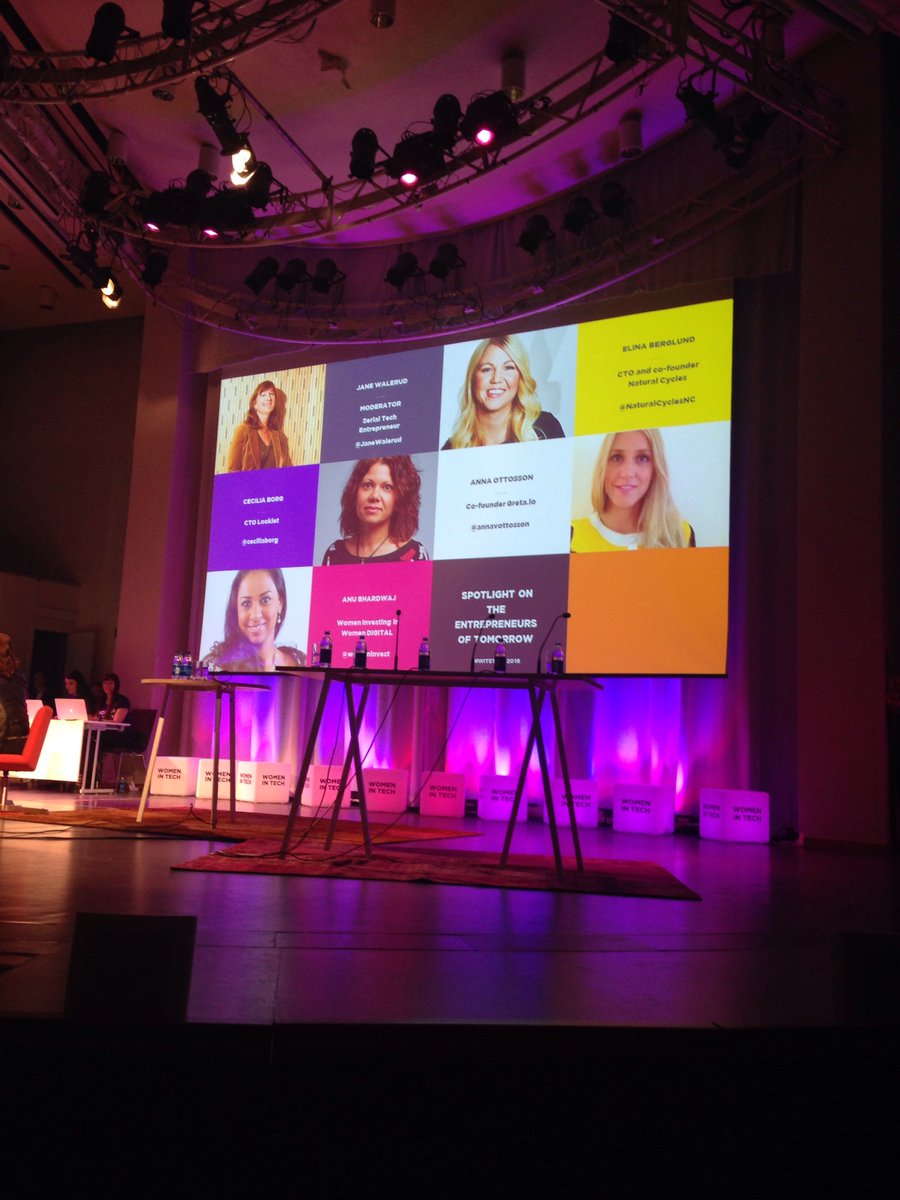 shetecrocks's tweet photo. Spotlight: The Entrepreneurs of Tomorrow. 4 amazing women on stage and one in the car! #WITsthm2016 https://t.co/uI9YjSWyOz