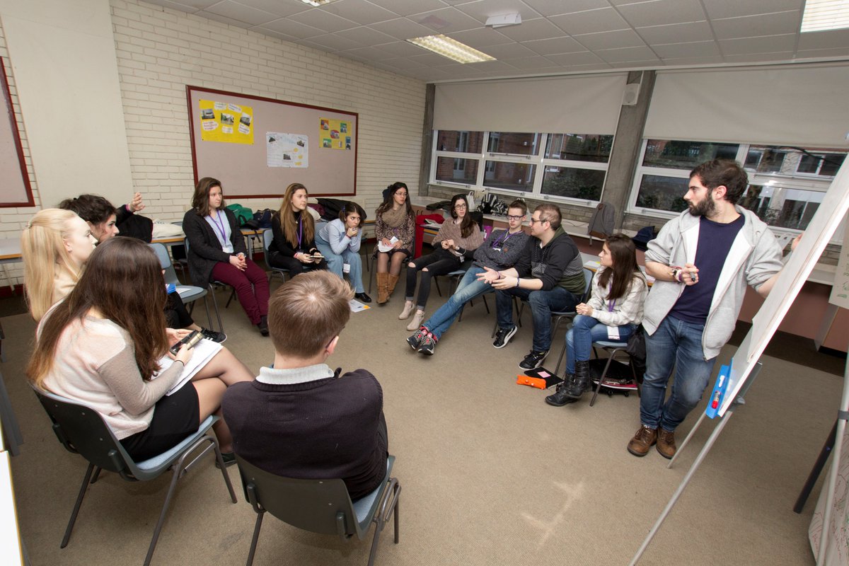 gerdcurley's tweet photo. #workshops @StMarysBelfast by @Dubfast2016 Gr8 atmosphere in college @Anorthosis87  @PaulMaskeyMP @EilisMcateer https://t.co/UIiZhEH4eK