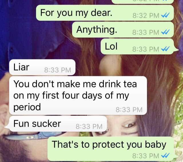 guy_flex's tweet photo. Never mind go ahead and drink your black tea that just means more time for me to take care of you. 😘💖❤️😍 @kaykaylena https://t.co/KAhGK2NOqB