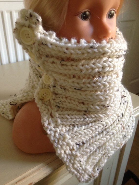 4foreveryone's tweet photo. Soft cream flecked hand #knitforwinter #knitting double rib cowl only £16.99 from https://t.co/WJMisQxrue https://t.co/jRnwAy7Hyi