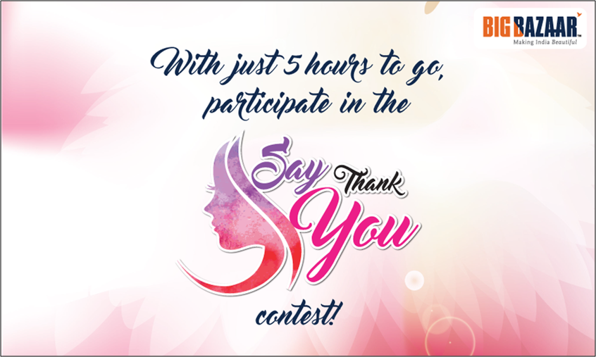 BigBazaar's tweet photo. All you have to do is share a selfie with her to stand a chance to win a GV of Rs 1000. Hurry the clock is ticking! https://t.co/frt25NWMz4