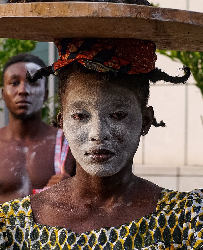 CCQmag's tweet photo. @gallery1957 opens with a bang, @Attukwei using tradition to challenge tradition #mymotherswardrobe #ArtinAccra https://t.co/cd9ZswI2ua