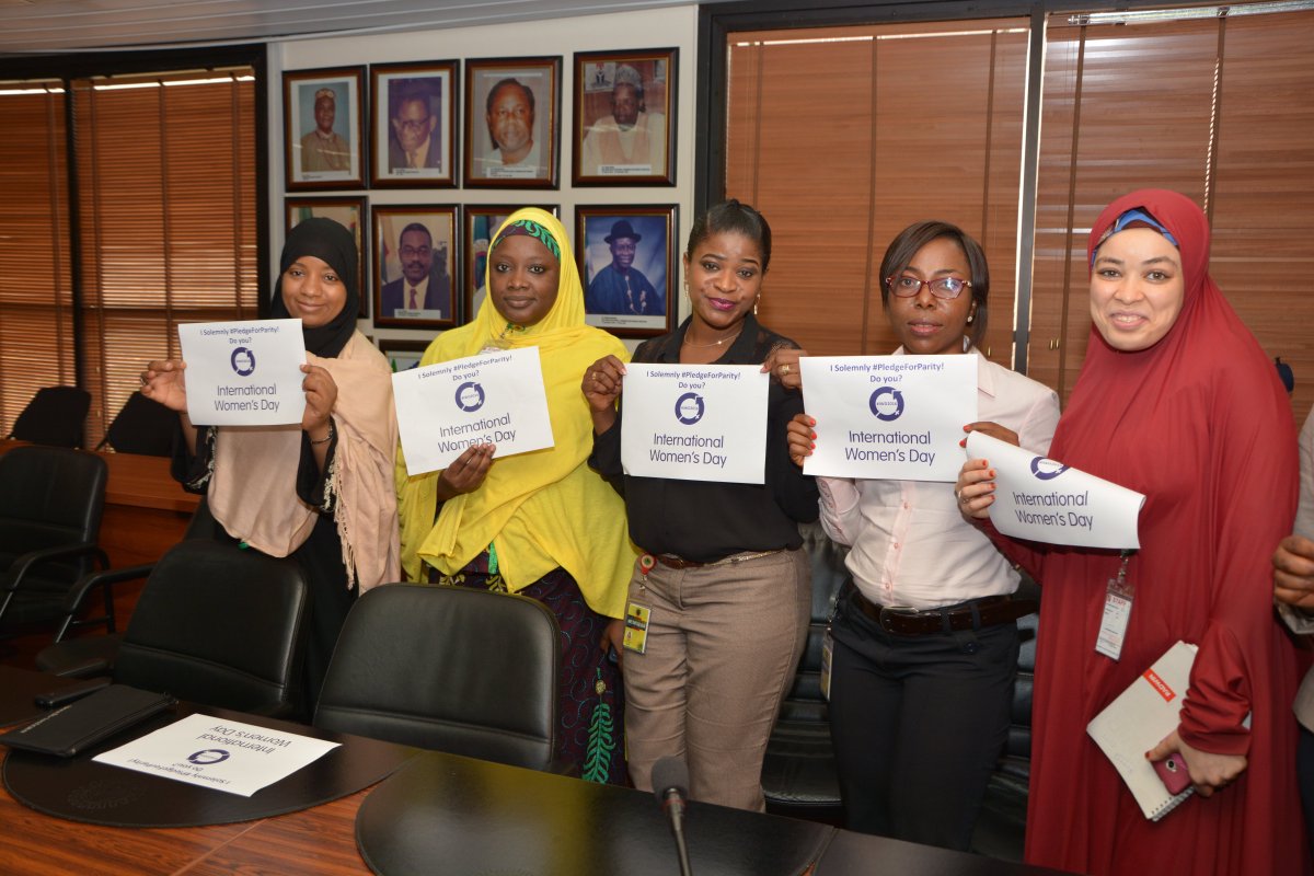 IbeKachikwu's tweet photo. Happy #InternationalWomensDay to all women at @FMPRng and @NNPCgroup. We can achieve #SDG 5 if we #PledgeForParity. https://t.co/Y0veCJtzzL