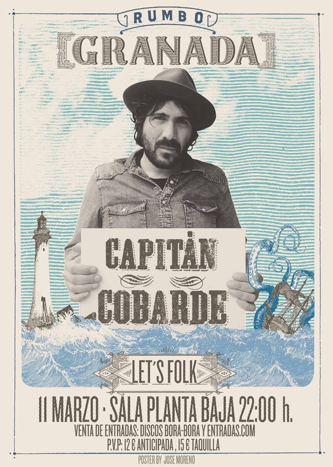 UniversoSabika's tweet photo. #CapitánCobarde, Viernes 11 de #Marzo en la #SalaPlantaBaja (#Granada) #CapitánCobardeGr #LetsFolk #Albertucho https://t.co/i8uALVmgJ9