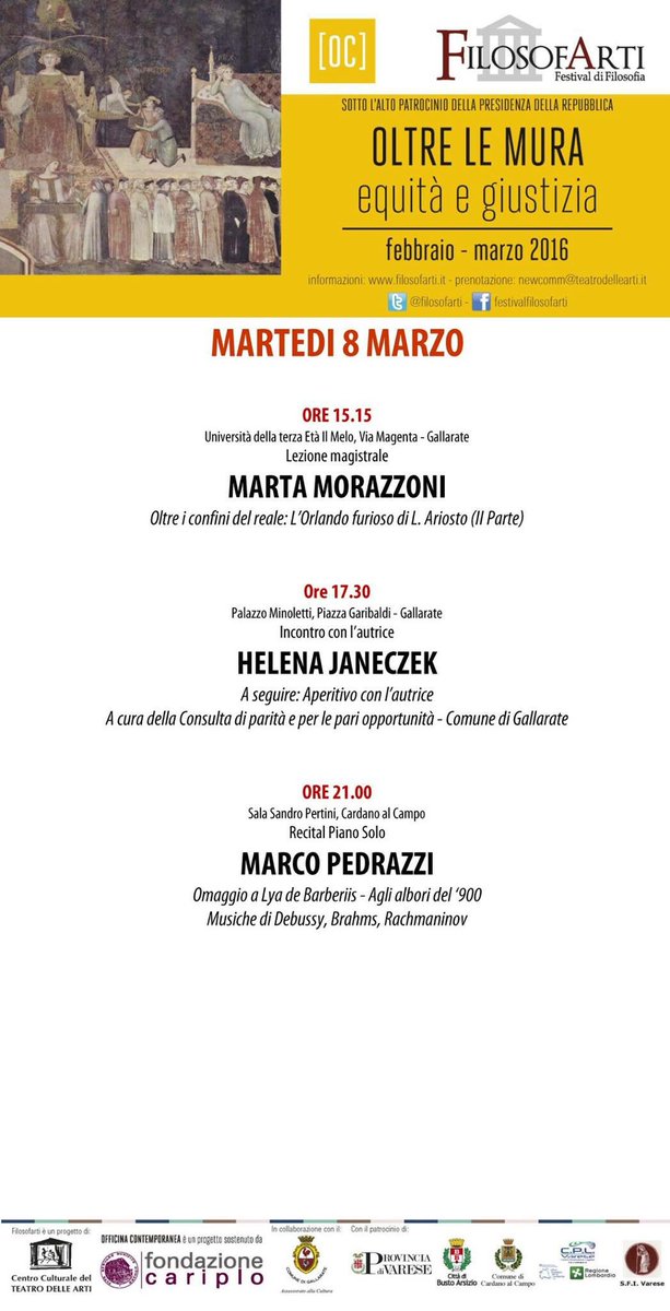 benedetta_esse's tweet photo. Ecco il programma della penultima giornata di #filosofarti2016! https://t.co/MsJSz8NkLP