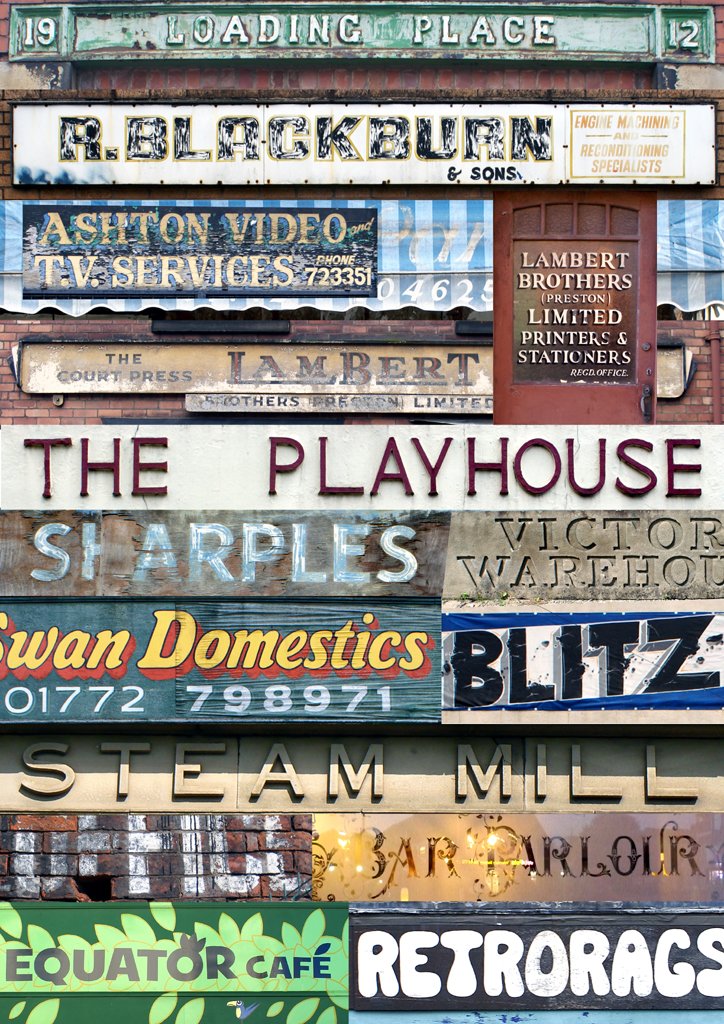 bernieblac's tweet photo. A few fonts I found on the streets of Preston! #foundfonts https://t.co/0UOIRoI3YP