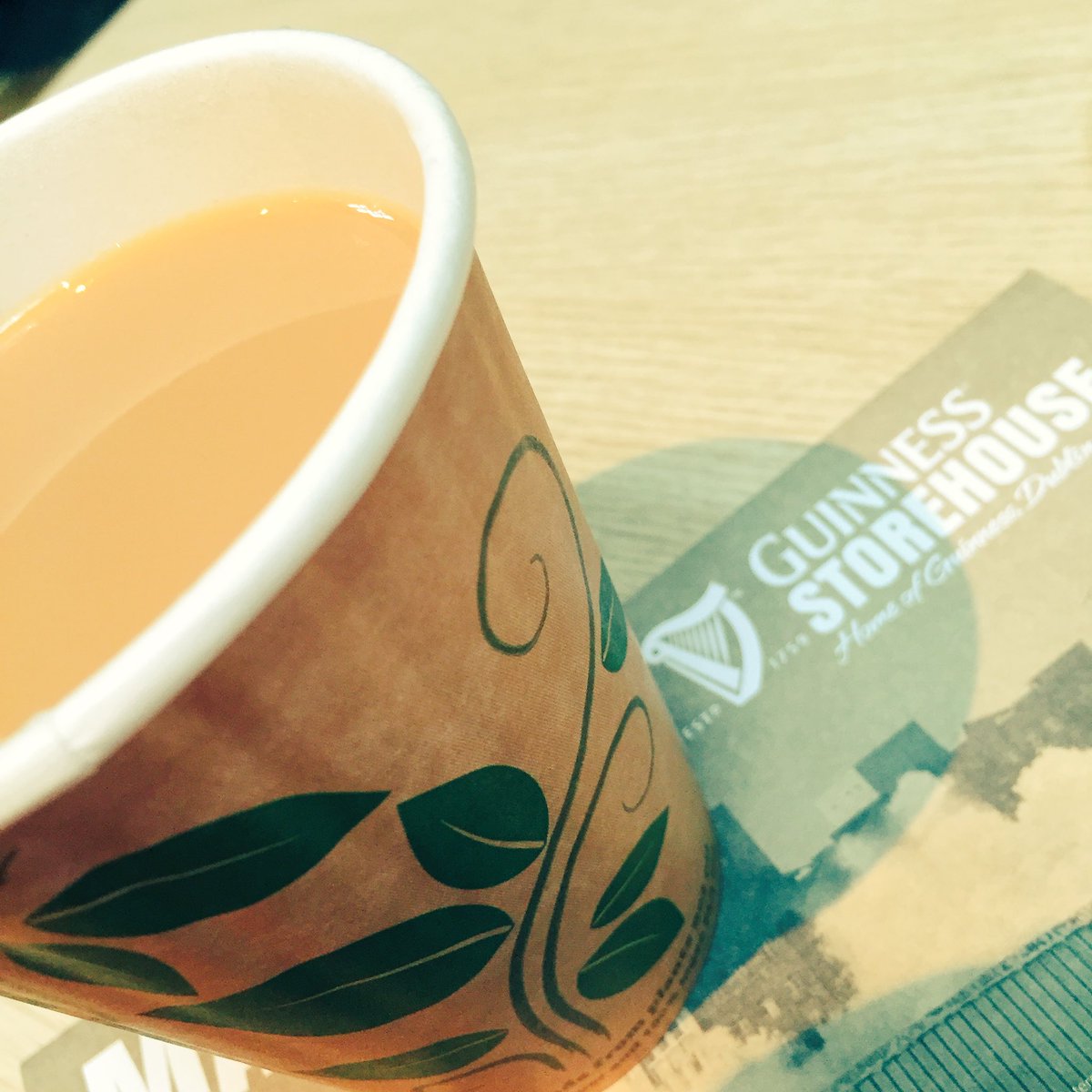 MissBethanJ's tweet photo. Cuppa at the @homeofguinness A terrific place and the best Christmas present ever @MeganBrunell11 #guinnessaddict https://t.co/gLGUapPOAv