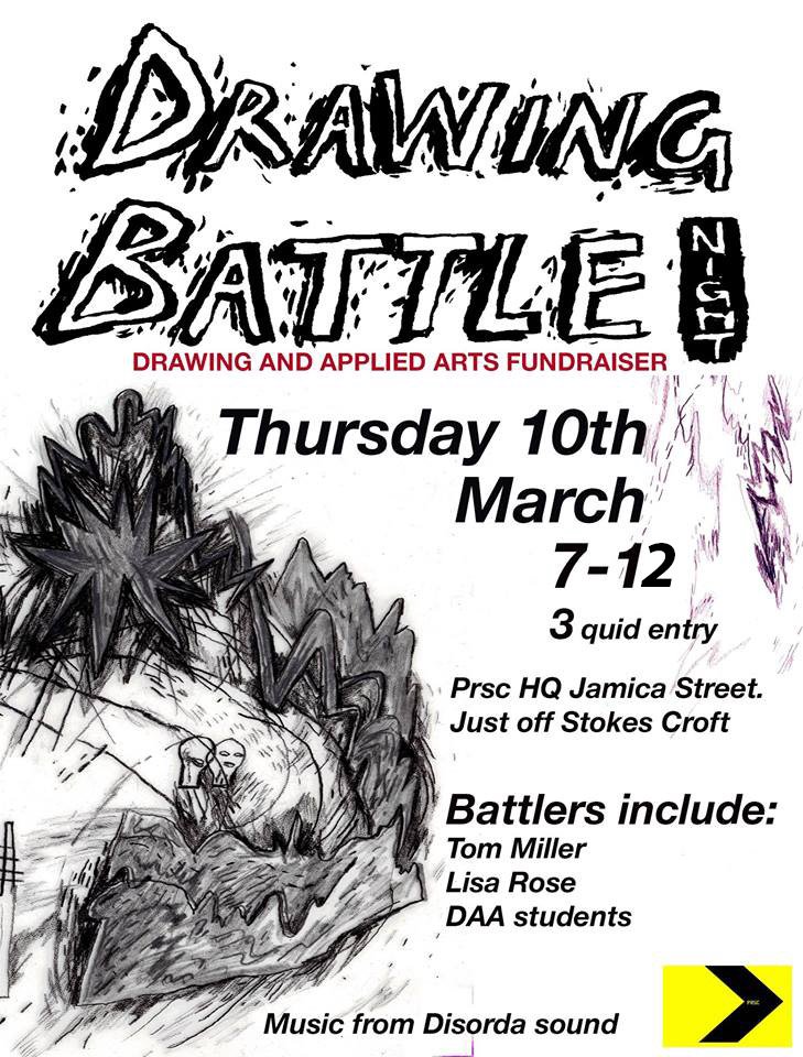 Come to this Thursday night!!!!!! Drawing battles from 8.30 <a href="/PRStokesCroft/">PRSC</a>