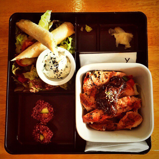 YamamoriDublin's tweet photo. Lunch Bento in Yamamori Sushi! #FoodSamurai LunchInDublin https://t.co/7XsdBjv3Du