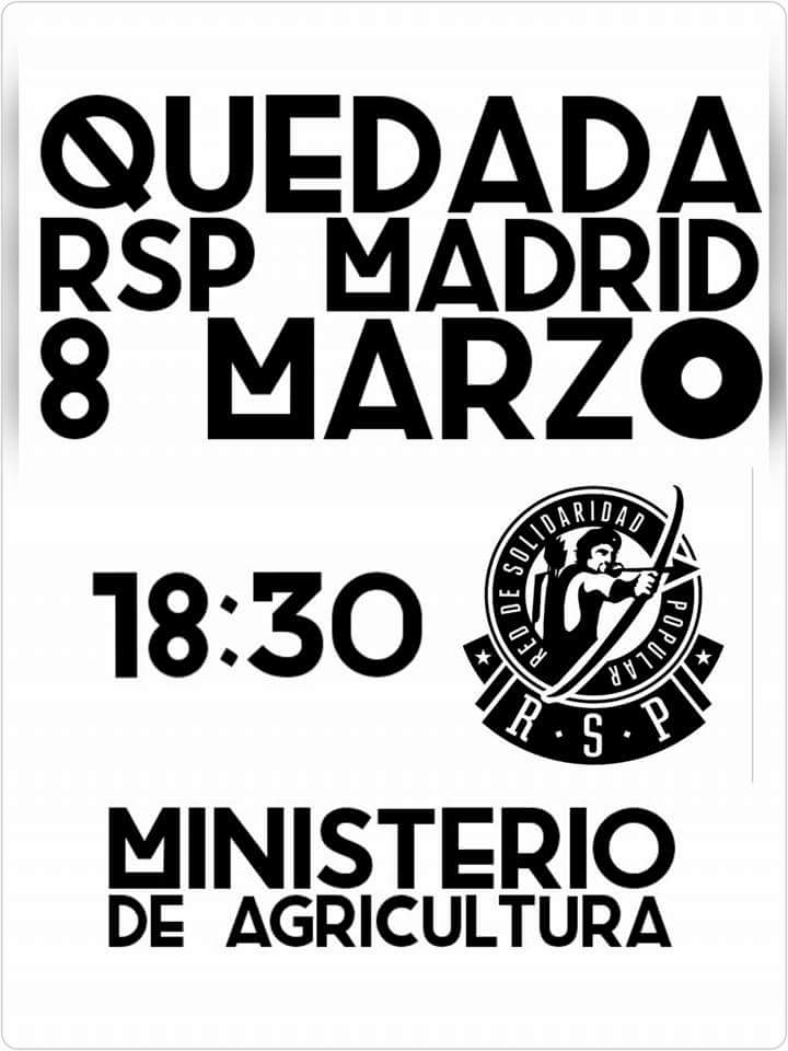 RSP_Rivas's tweet photo. 💜👩👩🏻👩🏼👩🏽👩🏾👩🏿💜
Es 8 de Marzo
Vente de mani con @RSP_Madrid 
🕡 18:30h Ministerio d Agricultura
#SolidaridadFeminista https://t.co/Olv6CzPMoz