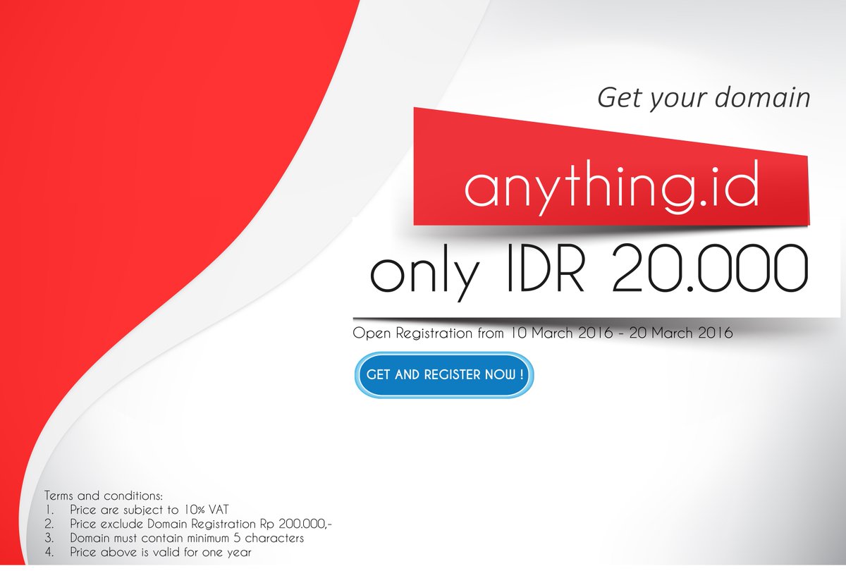 CBNCloud's tweet photo. Catat tanggalnya ya.Jangan sampai ketinggalan promo domain.id hanya dengan harga Rp 20.000! #cbncloudpromo #domainID https://t.co/U84XAys8Se