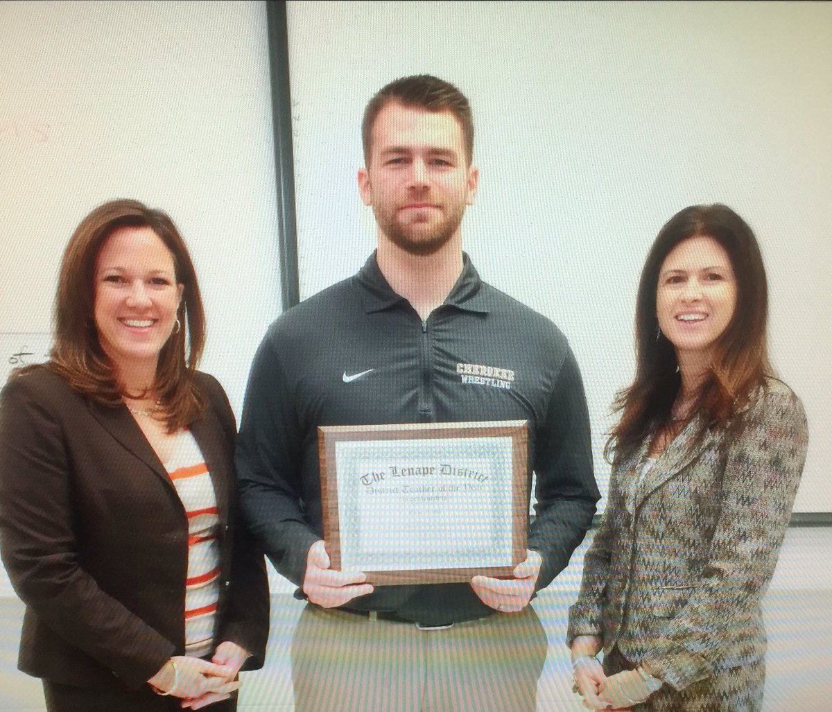 Cherokee_HS's tweet photo. Congratulations Mr. Ryan Walsh Lenape Regional High School District Teacher of the Year 🔶 https://t.co/2Oy7IKJjlc