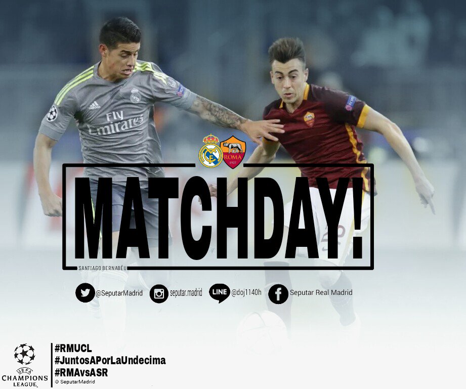 MATCHDAY!! Real Madrid v. Roma (02:45 WIB/RCTI)

Retweet jika anda yakin Real Madrid akan mampu menang! #HalaMadrid
