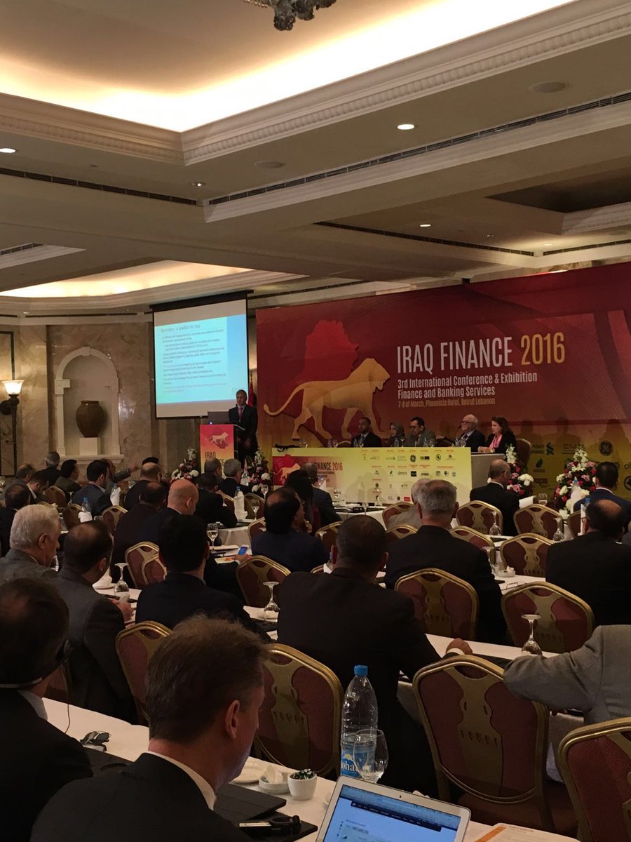 Iranfinance's tweet photo. Earlier today EMP's Executive Chairman, Paul Edwards spoke at #iraqfinance2016 @EMPHGroup #iraq #mena #banking #tech https://t.co/EWN6hHet5z