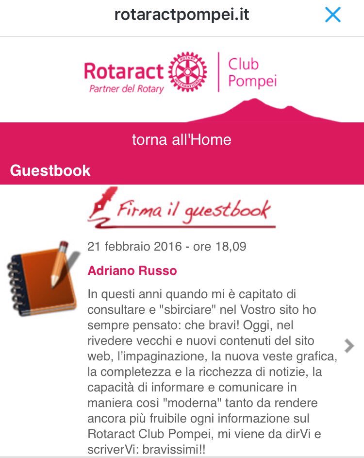 RotaractPompei's tweet photo. Visitate il nostro sito costantemente aggiornato 💝 #BeRotaract https://t.co/RR2GYODTy6