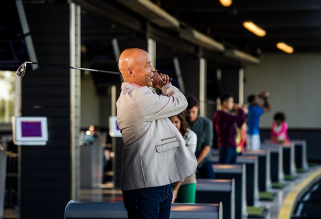 TopgolfOKC's tweet photo. Get away from the office for a few hours, your bay is waiting! https://t.co/z3bSPn36vg