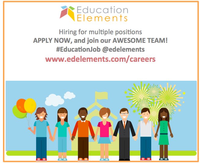 EdElements's tweet photo. We're #hiring! Join our fast growing #edtech company and make a difference!
#morecolorful #diversityinbusiness https://t.co/n3kuDjTIj5