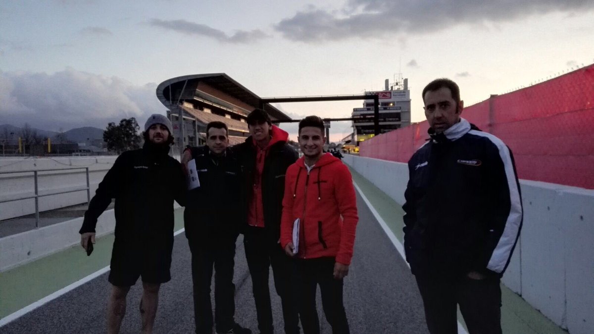 CamposRacing's tweet photo. First track walk of the season done ✅ Tomorrow action starts at 9:00 @GP2_Official testing time! #GP2 #CamposRacing https://t.co/rsVP6vvheE
