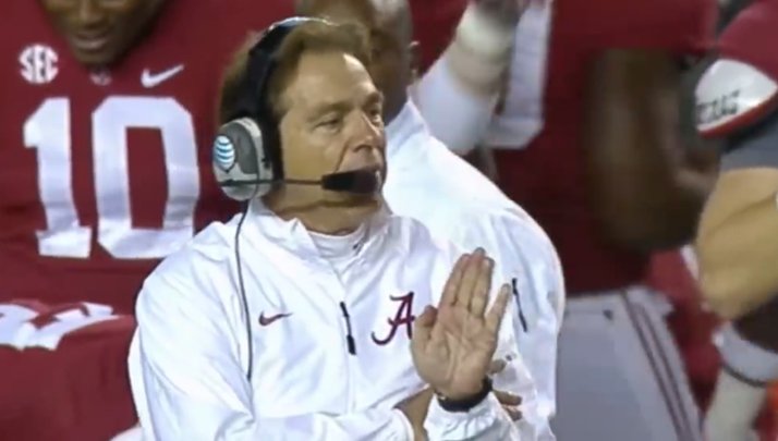 totalfratmove's tweet photo. Nick Saban Came In Fourth Place In Alabama’s Student Presidential Election: https://t.co/FytvfEW5ye https://t.co/8AmPC4KSwz