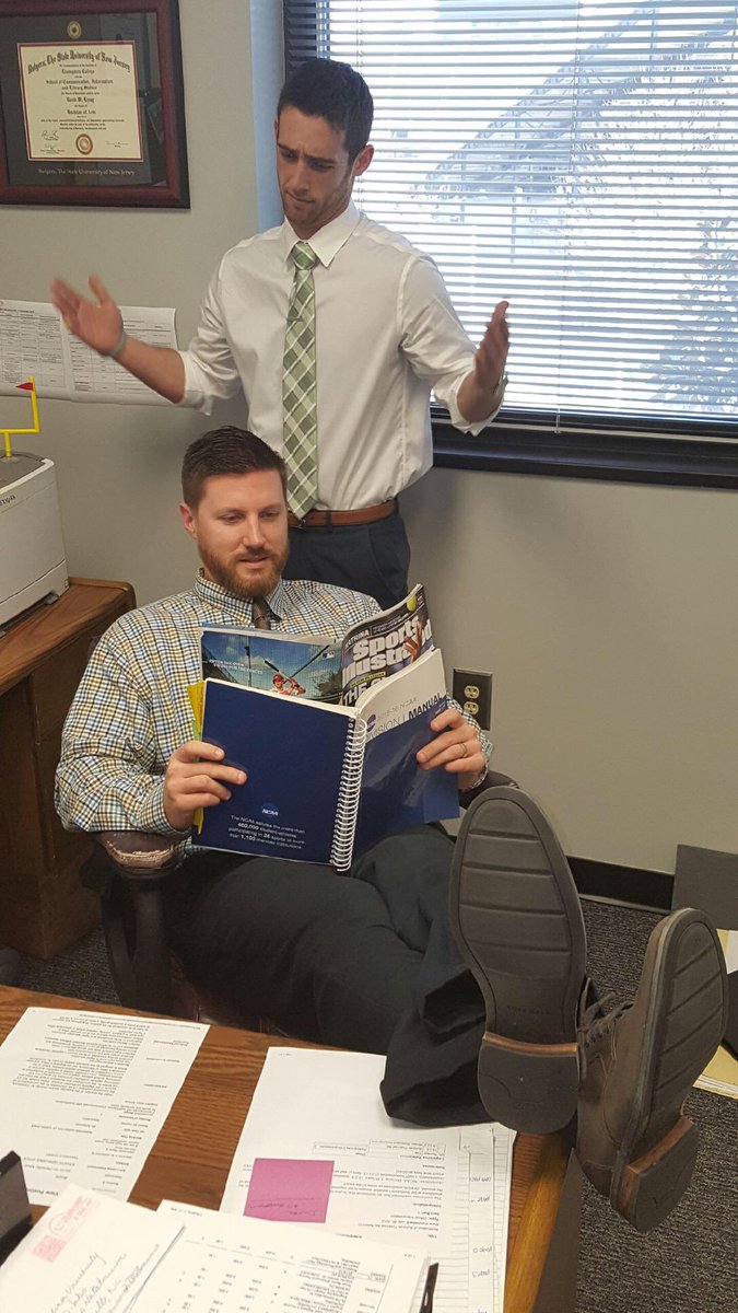 Hard at work on #TieTuesday during spring break. No off days for <a href="/ECUComply/">ECU Compliance</a>. <a href="/ECUPiratesFB/">ECU Football</a> <a href="/coachboverton/">Brian Overton</a>