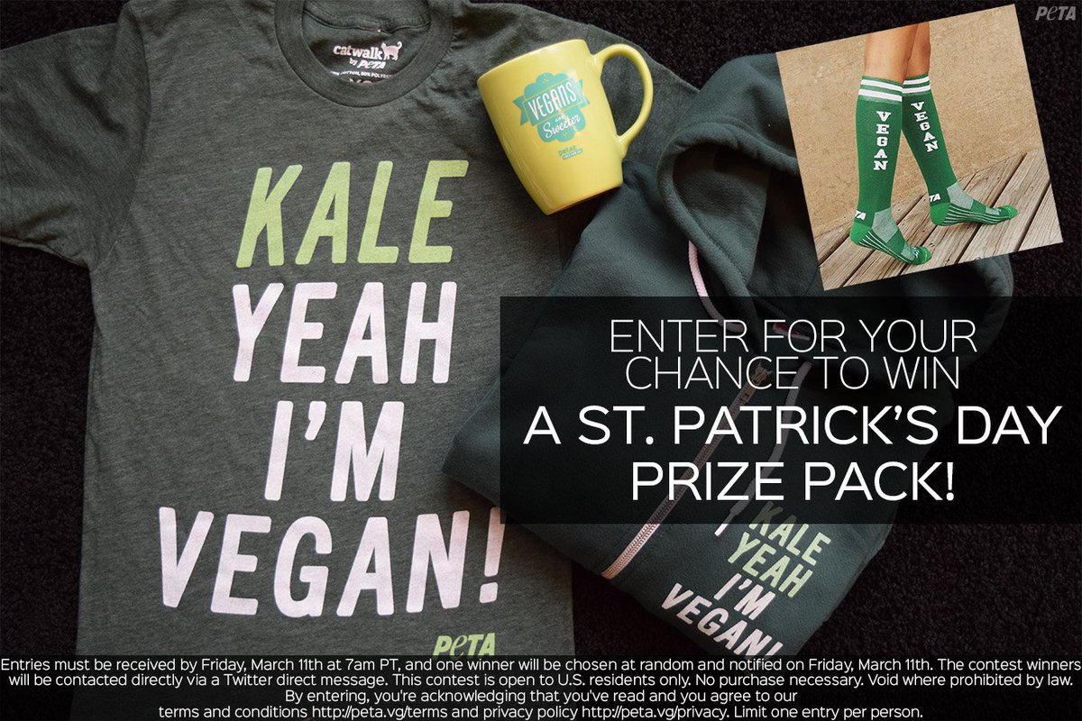 peta's tweet image. Just in time for #StPatricksDay we're giving away a green prize pack ☘ RT &amp;amp; follow to enter for your chance to win!