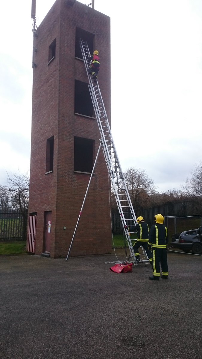 FireBuckingham's tweet image. Blue Watch,Buckingham carrying out working @ height training on station today. @Bucksfire #trainforreality