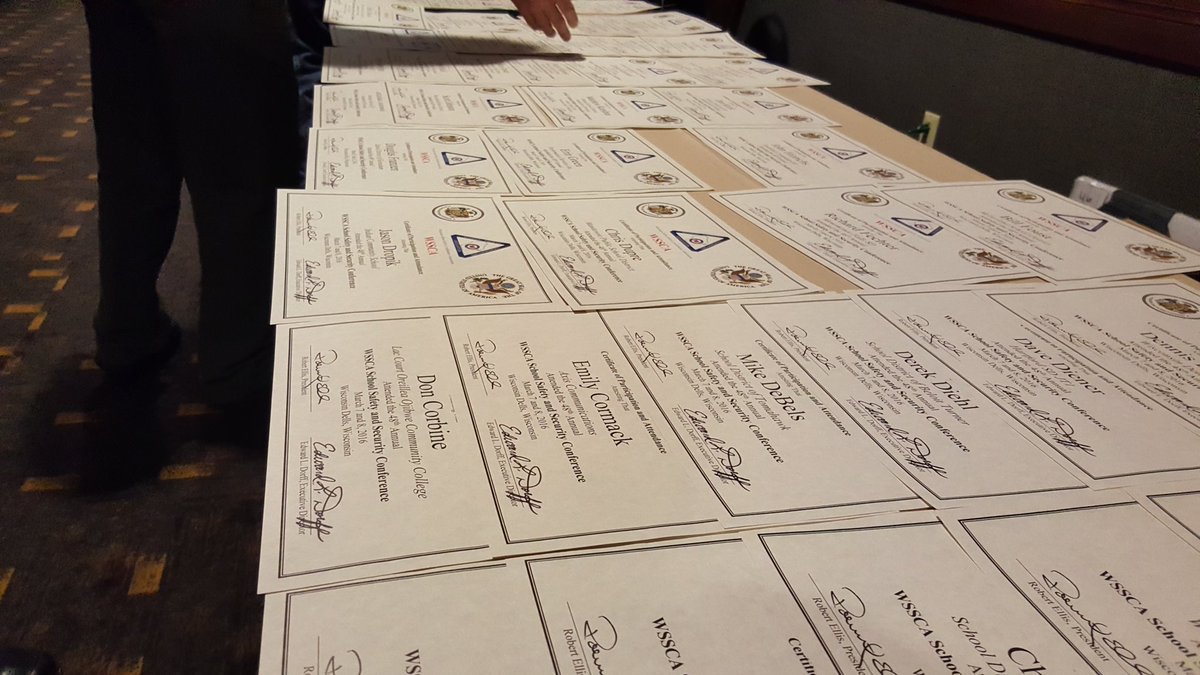 WSSCAupdates's tweet photo. Thanks to all WI schools that supported their safety programs by sending attendees to #wssca2016 #schoolsafety https://t.co/V6Tc8WBDOW