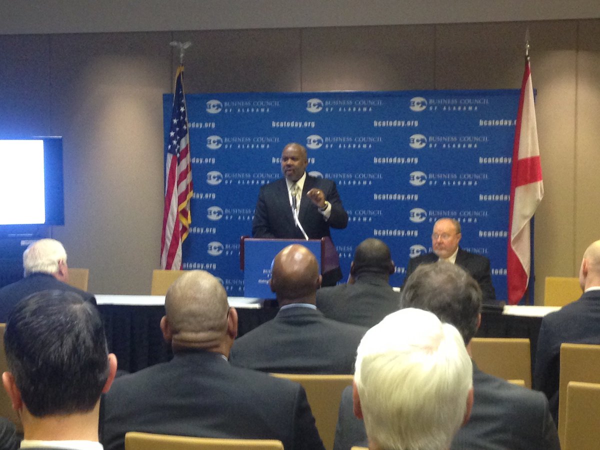 BCAToday's tweet photo. Great to have @SenQuintonRoss speak at our Tuesday Briefing today as we kick off another week at the AL Legislature https://t.co/RNvEM6taZp