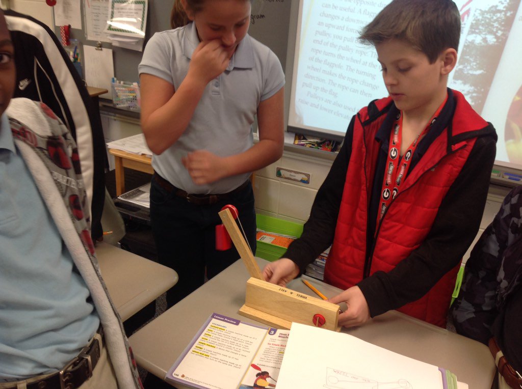 MrsFolkerTCE's tweet photo. Exploring Simple Machines and how they work!  #fourthgraderocks https://t.co/1Vk2vEKOAS