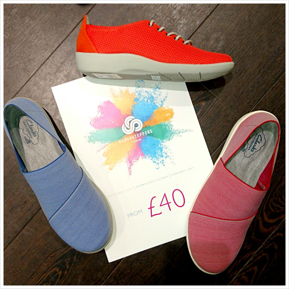 castle_quay's tweet photo. Treat your feet to @clarksshoes' #Cloudsteppers which are "incredibly light, effortlessly flexible, supremely soft" https://t.co/PbJKAM802g